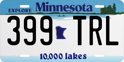 MN license plate 399TRL