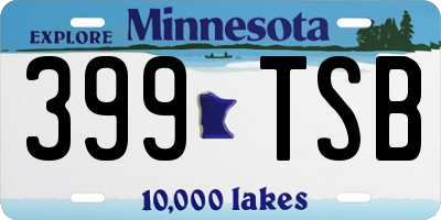 MN license plate 399TSB