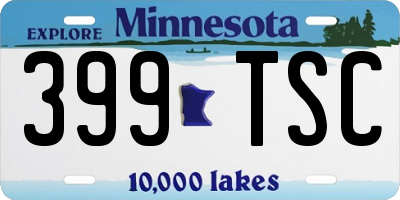 MN license plate 399TSC