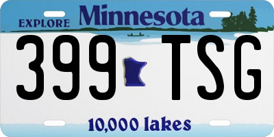 MN license plate 399TSG