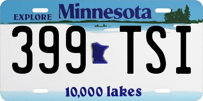 MN license plate 399TSI