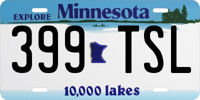 MN license plate 399TSL