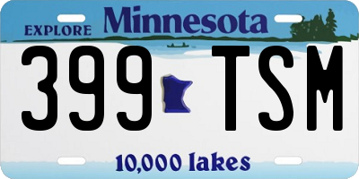 MN license plate 399TSM