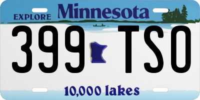 MN license plate 399TSO