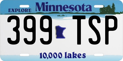 MN license plate 399TSP
