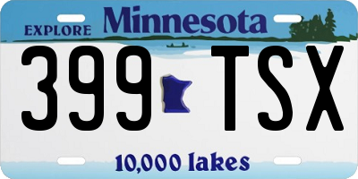 MN license plate 399TSX