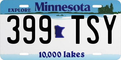 MN license plate 399TSY