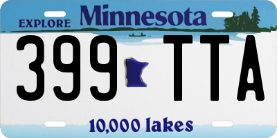 MN license plate 399TTA