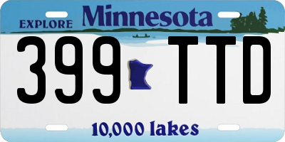 MN license plate 399TTD