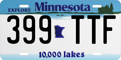 MN license plate 399TTF