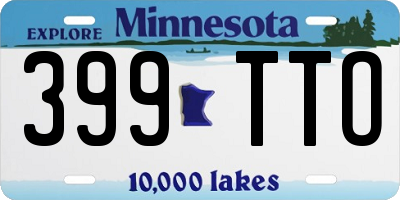 MN license plate 399TTO