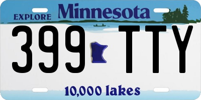 MN license plate 399TTY