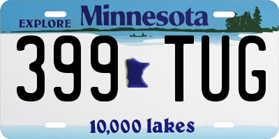 MN license plate 399TUG
