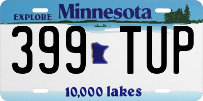 MN license plate 399TUP