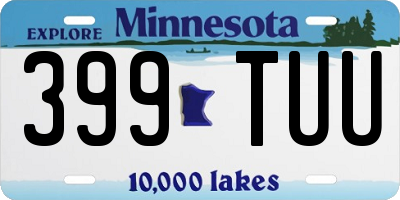 MN license plate 399TUU