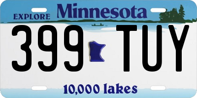 MN license plate 399TUY
