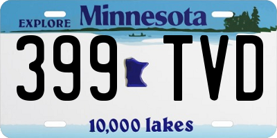 MN license plate 399TVD