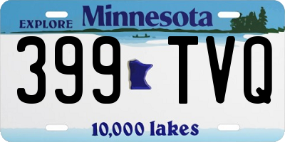 MN license plate 399TVQ