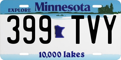MN license plate 399TVY