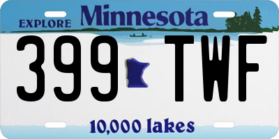 MN license plate 399TWF