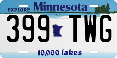MN license plate 399TWG