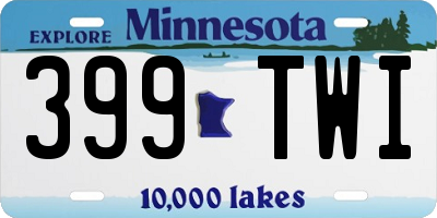 MN license plate 399TWI