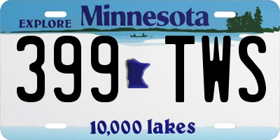 MN license plate 399TWS