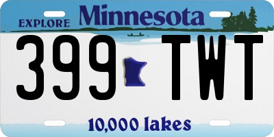 MN license plate 399TWT