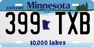 MN license plate 399TXB