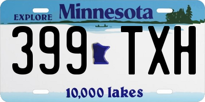 MN license plate 399TXH