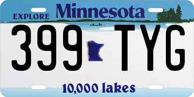 MN license plate 399TYG