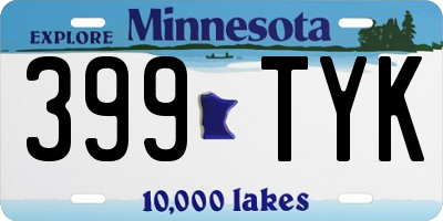 MN license plate 399TYK