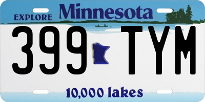 MN license plate 399TYM