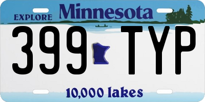 MN license plate 399TYP
