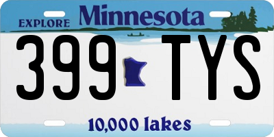 MN license plate 399TYS