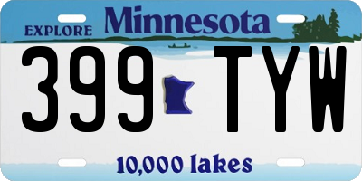 MN license plate 399TYW