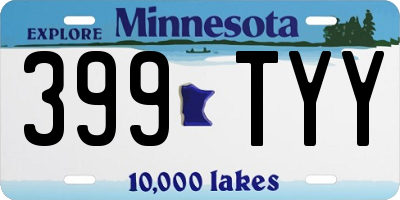 MN license plate 399TYY