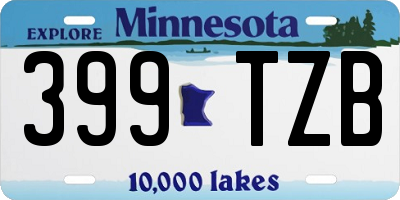 MN license plate 399TZB