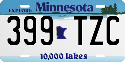 MN license plate 399TZC