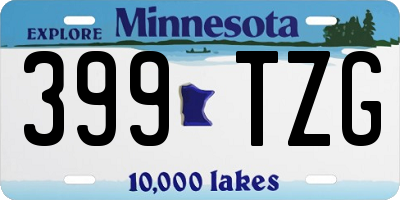 MN license plate 399TZG