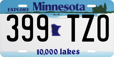 MN license plate 399TZO