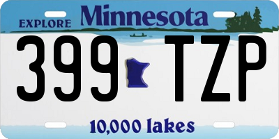 MN license plate 399TZP