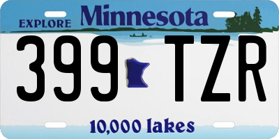 MN license plate 399TZR