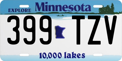 MN license plate 399TZV