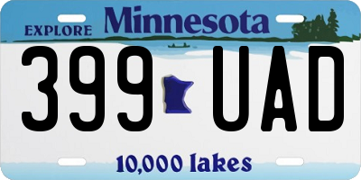 MN license plate 399UAD