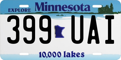 MN license plate 399UAI