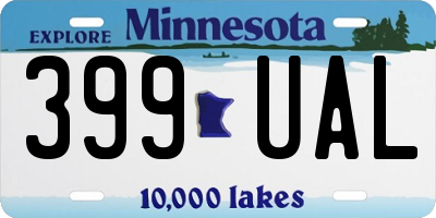 MN license plate 399UAL