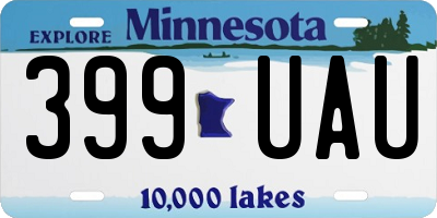 MN license plate 399UAU