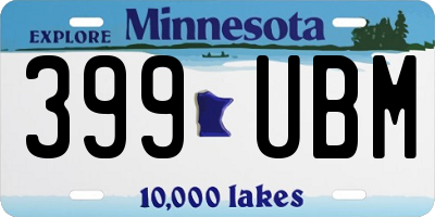 MN license plate 399UBM