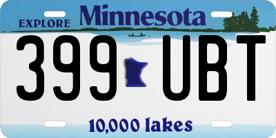 MN license plate 399UBT